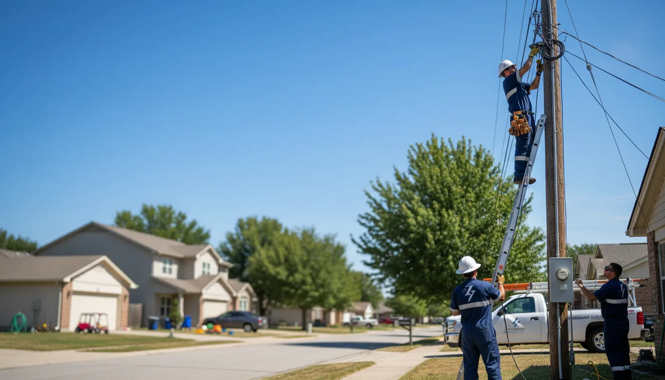 Residential electrician providing installation services in Gleason, WI